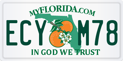 FL license plate ECYM78