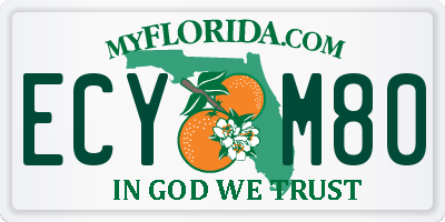 FL license plate ECYM80