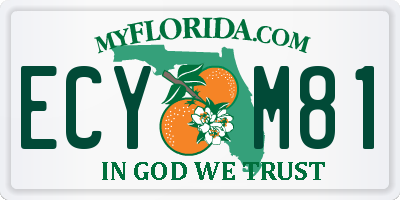 FL license plate ECYM81