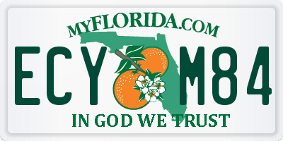 FL license plate ECYM84