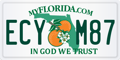 FL license plate ECYM87
