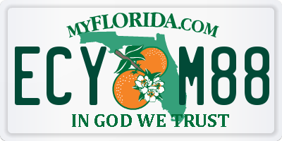 FL license plate ECYM88