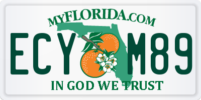 FL license plate ECYM89