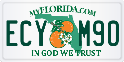 FL license plate ECYM90