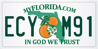 FL license plate ECYM91