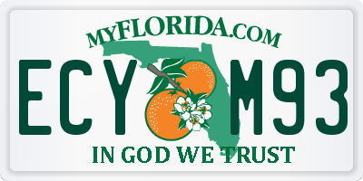 FL license plate ECYM93