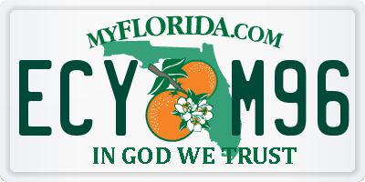 FL license plate ECYM96