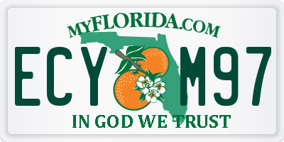 FL license plate ECYM97