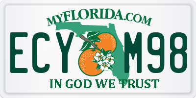 FL license plate ECYM98