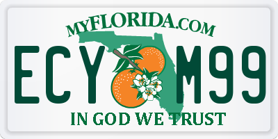 FL license plate ECYM99