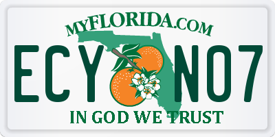 FL license plate ECYN07