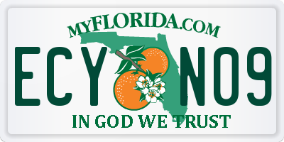 FL license plate ECYN09