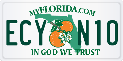 FL license plate ECYN10