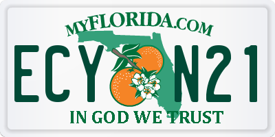 FL license plate ECYN21