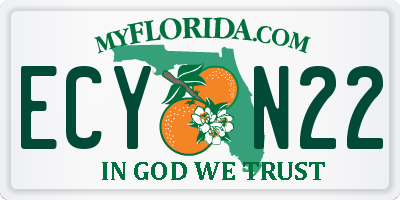 FL license plate ECYN22