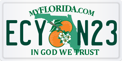 FL license plate ECYN23
