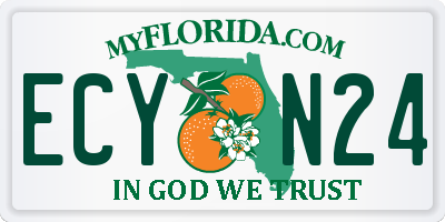 FL license plate ECYN24