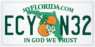 FL license plate ECYN32