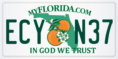 FL license plate ECYN37