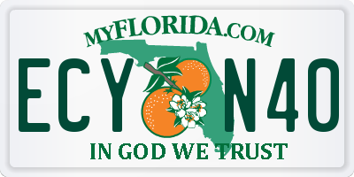 FL license plate ECYN40