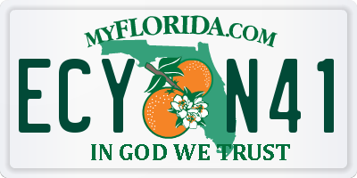 FL license plate ECYN41
