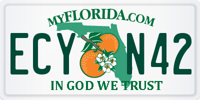 FL license plate ECYN42