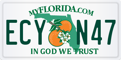 FL license plate ECYN47