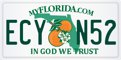 FL license plate ECYN52