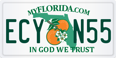 FL license plate ECYN55