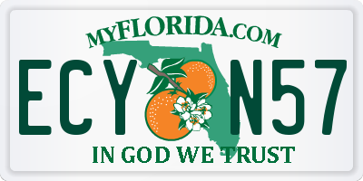 FL license plate ECYN57