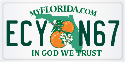 FL license plate ECYN67