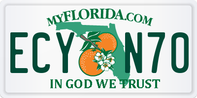 FL license plate ECYN70