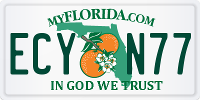 FL license plate ECYN77