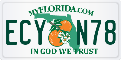 FL license plate ECYN78
