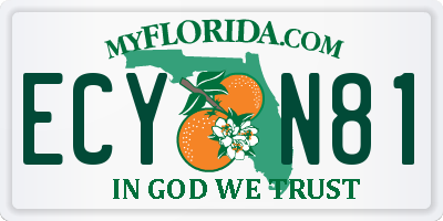 FL license plate ECYN81