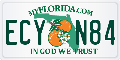 FL license plate ECYN84