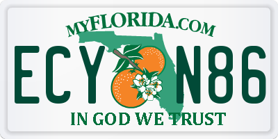 FL license plate ECYN86