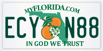 FL license plate ECYN88