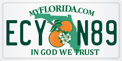 FL license plate ECYN89