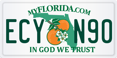 FL license plate ECYN90