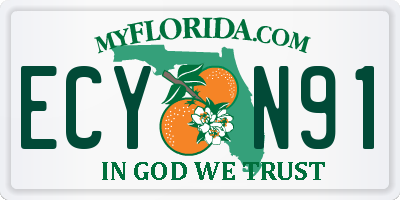 FL license plate ECYN91
