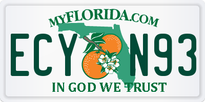 FL license plate ECYN93