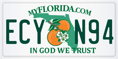 FL license plate ECYN94
