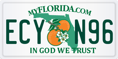 FL license plate ECYN96