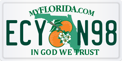 FL license plate ECYN98