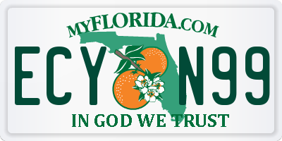 FL license plate ECYN99