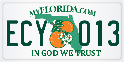 FL license plate ECYO13