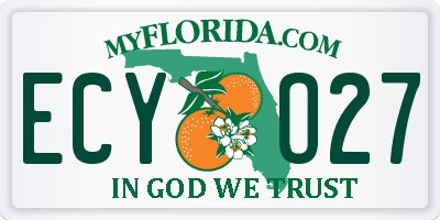 FL license plate ECYO27