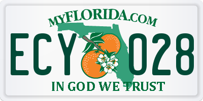 FL license plate ECYO28