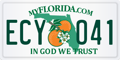 FL license plate ECYO41